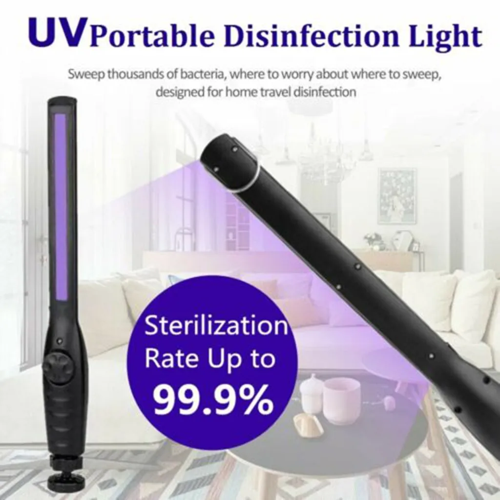 LED UV Disinfection Lamp Battery Charging Portable UVC Sterilizer Light Tube Bactericidal 4.2 |
