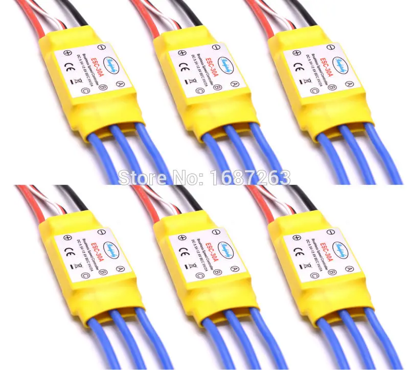 30A бесщеточный ESC контроллер скорости двигателя RC BEC T rex 450 Вертолет