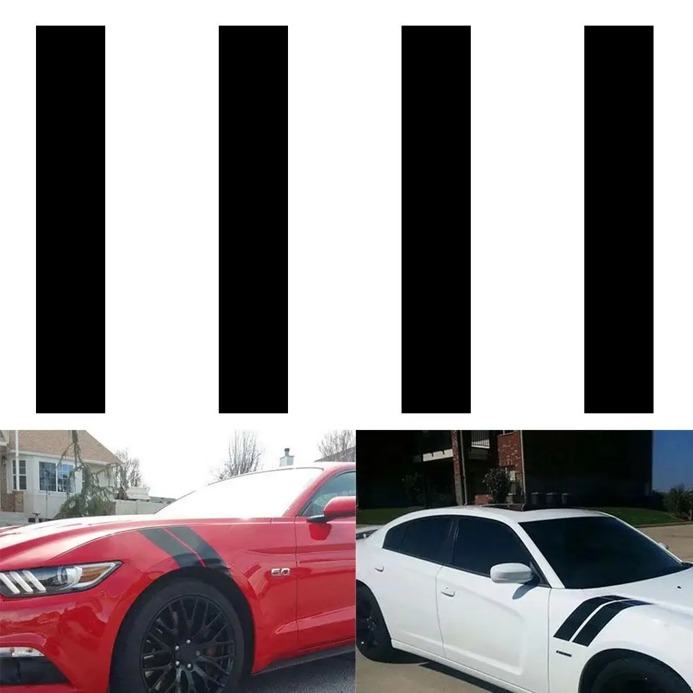 

70% HOT SALES 4Pcs/Set Stylish Car Vehicle Hood Side Fender Stripe Decals Sticker Decoration
