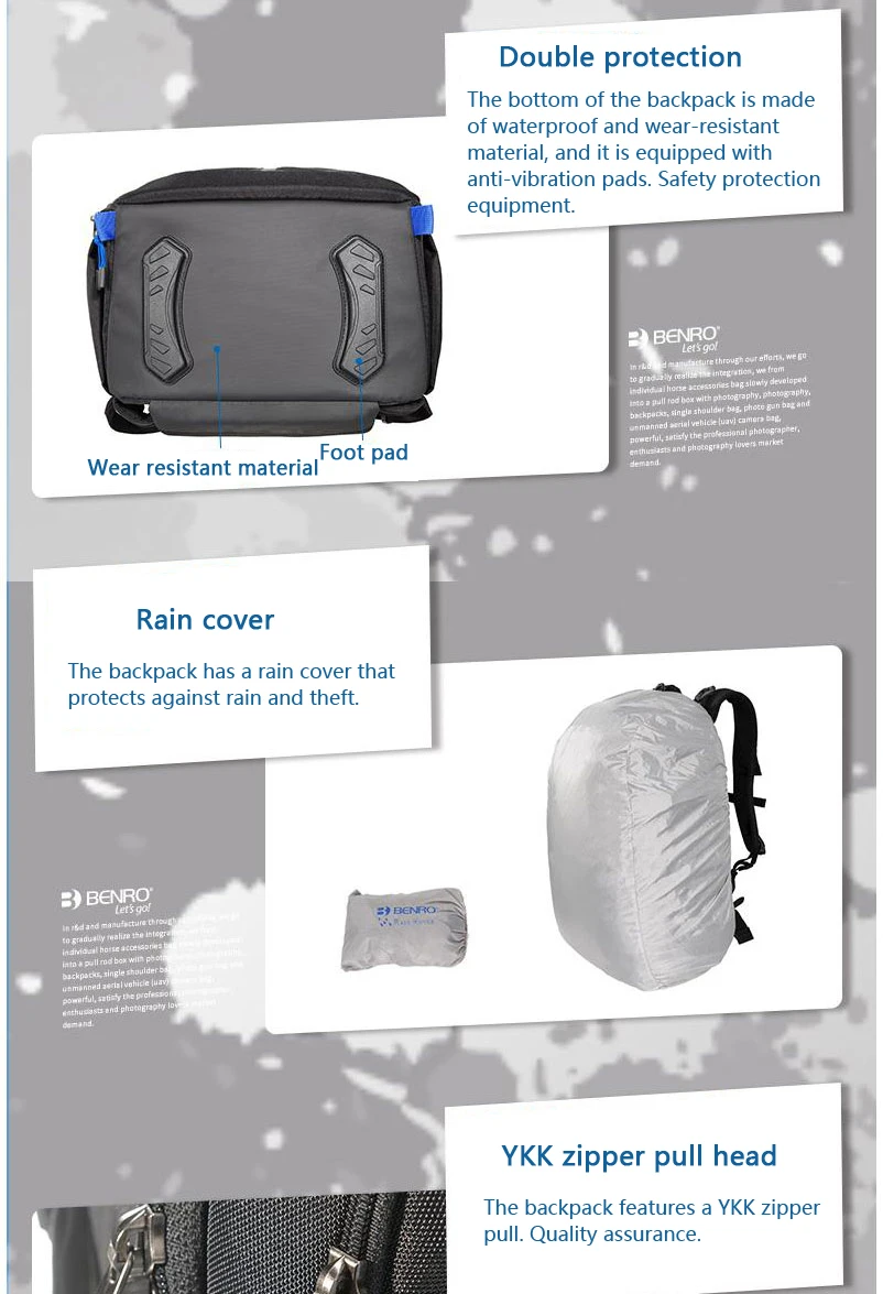 Benro CW II 100N 200N 300N профессиональный рюкзак для ноутбука Водонепроницаемый DSLR камера сумка Тип защиты цифровая камера сумка