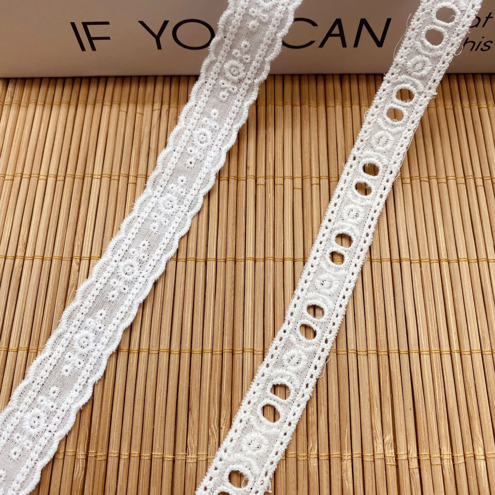 3 ярда/партия белые хлопковые ленты с вышивкой | Аксессуары для одежды