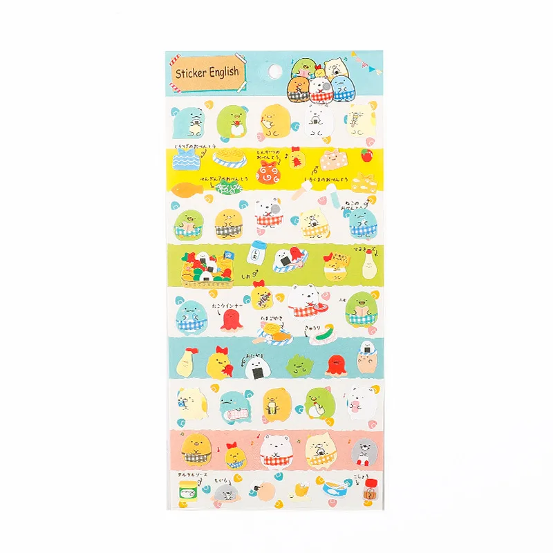 

1pcs Japanese Cute biological PVC Stickers Adhesive Stickers DIY Decoration Stickers photo decorating sticker