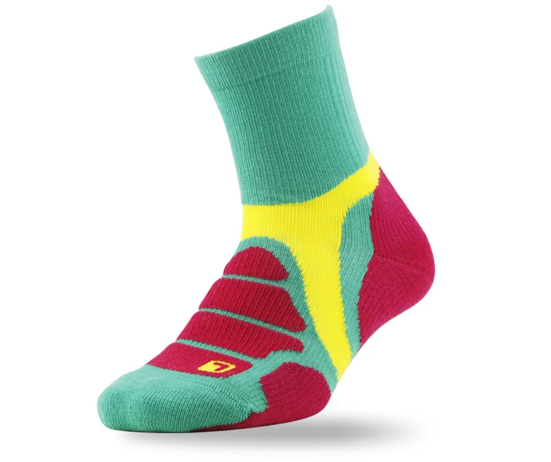 1 pair green red 3 пары спортивных носков для бега, ZEALWOOD унисекс из мериносовой шерсти, антиблистерные носки для пеших прогулок - Цвет: 1 pair green red