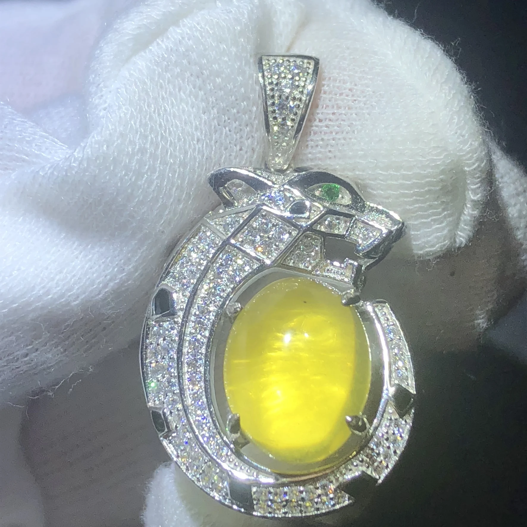 Женское ожерелье с леопардовым принтом серебро 925 пробы 100% натуральный