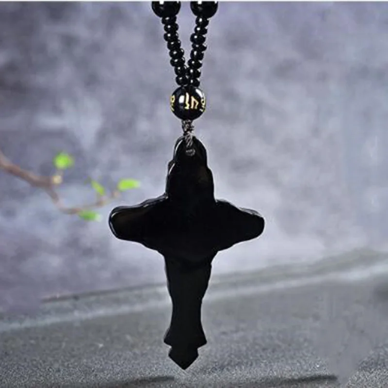 Кулон Бодхисаттва из натурального обсидиана 8 видов | Украшения и аксессуары