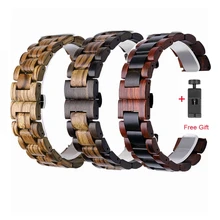 Wooden Straps For Garmin Vivoactive 3 4 Smart Watch Band 20MM 22MM Wristband For Vivoactive4 3 Corre