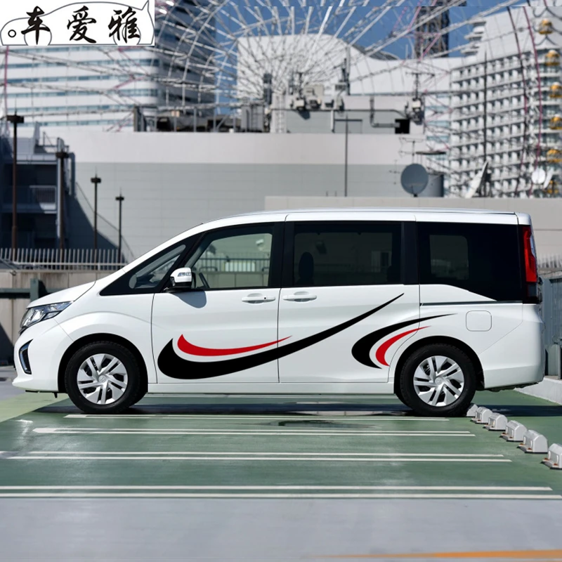 

Гоночные спортивные полосы для Honda шаг Wgn жесткий чехол для телефона с изображением основного игрока кузова Декор Наклейки на Автомобильный...