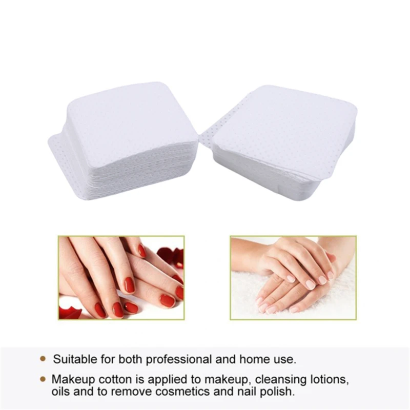 100 шт. хлопковое очищающее средство без ворса для удаления лака ногтей салфетки