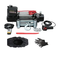 wfheater 13000lbs 12v series electric winch set wound aluminum alloy auto remote control supplier cross border