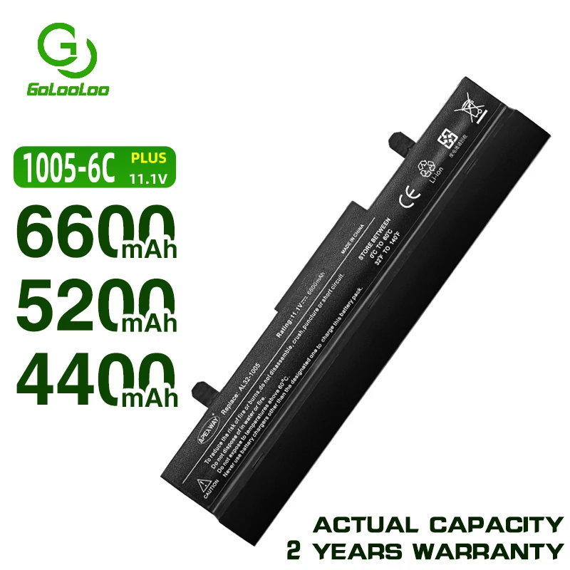 Golooloo батарея для ноутбука Asus AL31 1005 AL32 ML32 PL32 Eee PC 1001 1001p x 1005PEG 1005PX 1005PR|battery for asus|4400mah