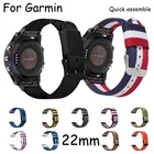 Ремешок нейлоновый для наручных часов Garmin Fenix 5 6 5Plus quatix5 sapphire forerunner 935 945, 22 мм
