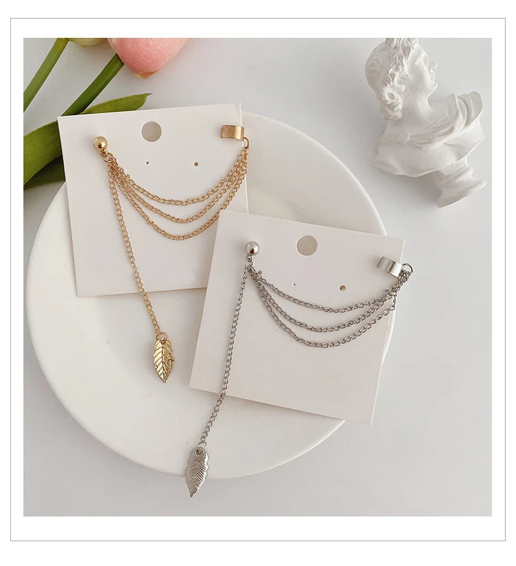 

Fashion COS Long Lolita Tassel Earrings Round Face Thinning Earrings Hot Selling Ear Jewelry