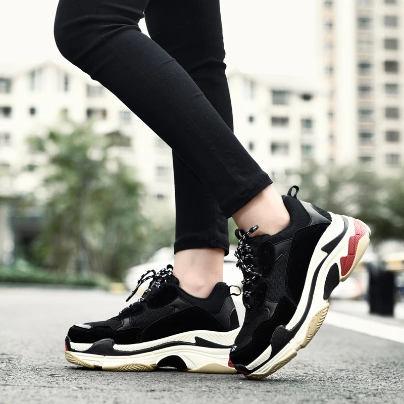 New sports shoes fashion wild tide shoes large size men's thick sole casual running shoes