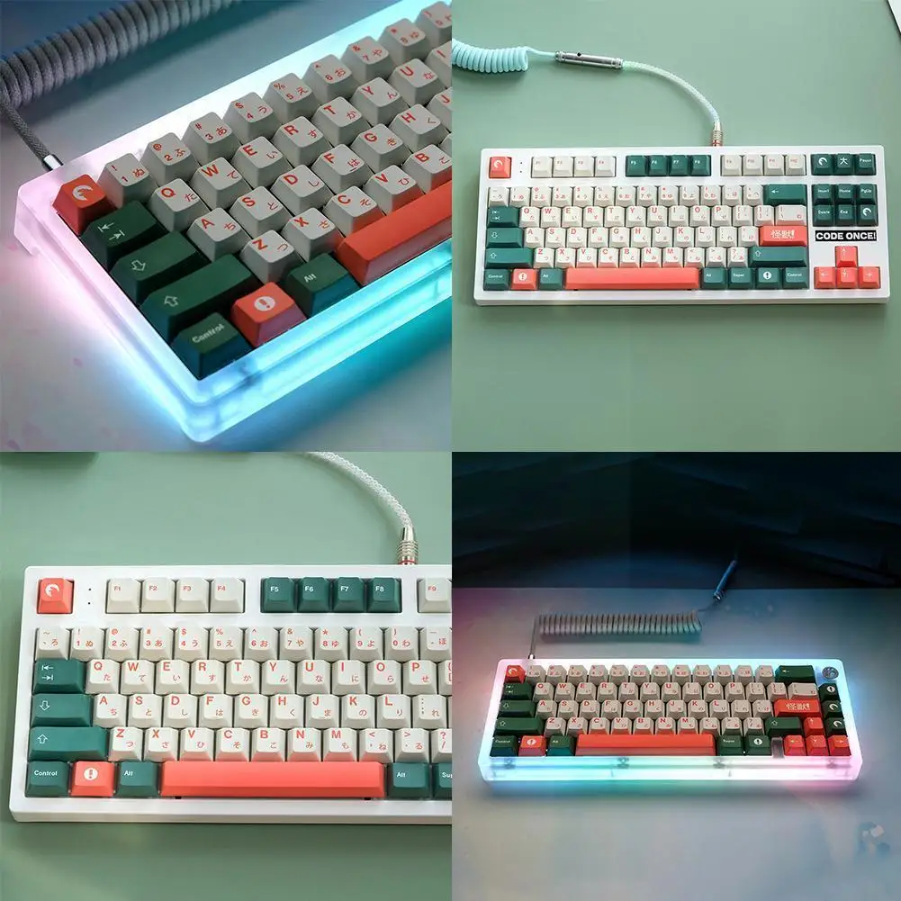

145 Keycaps White Peripheral Gmk- Kaiju Pbt Sublimated Highly Mechanical Keyboard Keys M5m8