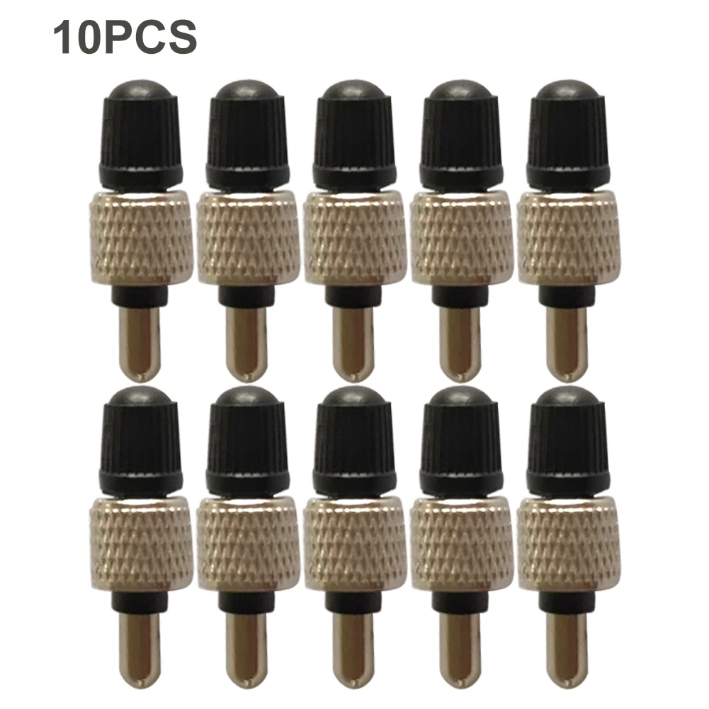 

10pcs Tubeless Repair Brass With Cap Cycling Presta Wheel Tire Road Universal Tools Replacement Parts Sports Bicycle Valve Core