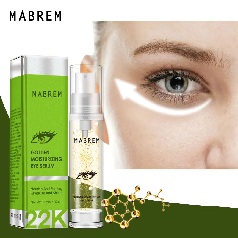 

MABREM 24k Golden Eye Serum Anti-wrinkle Moisturizing Fades Dark Circles Fine Lines Fat Granule Relieve Dry Tighten Skin Care
