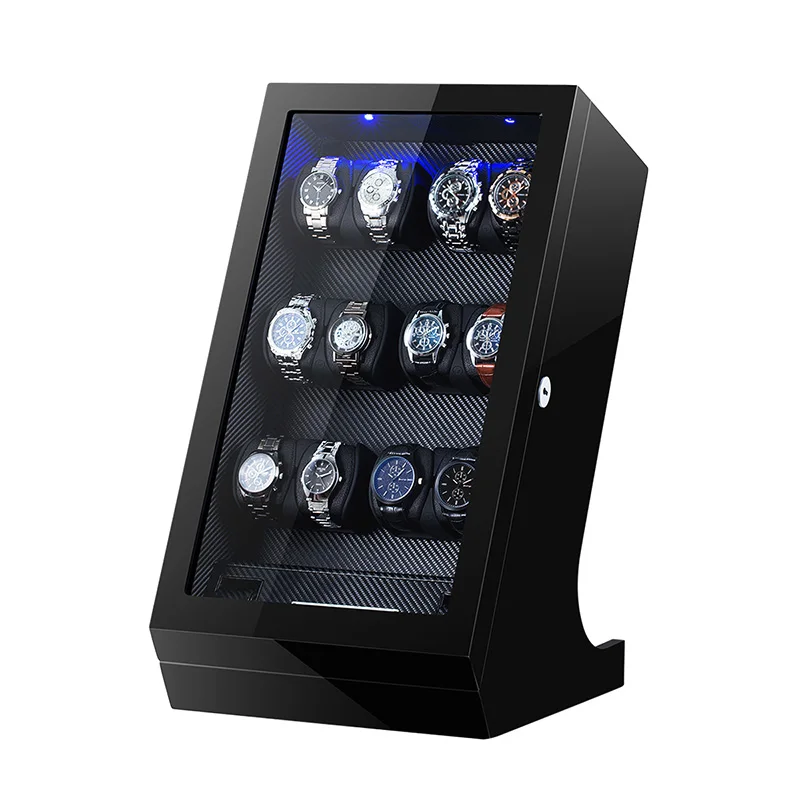 Автоматические роскошные часы Winder Box Аксессуары Часы Дисплей механические вращающиеся часы Uhrenbeweger для мужчин часы - Цвет: TG-04-BB-BP