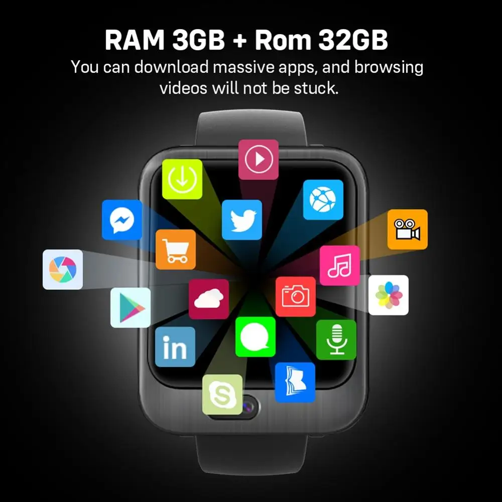 LEMFO LEM11 Смарт-часы 4G Android7.1.1 3G+ 32G поддержка камеры Wi-Fi gps с 1200mah power Bank беспроводной Bluetooth динамик