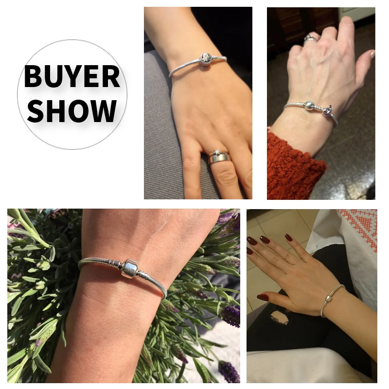 Оригинальный браслет WOSTU 3 стильные цепочки из 100% стерлингового серебра 925 пробы