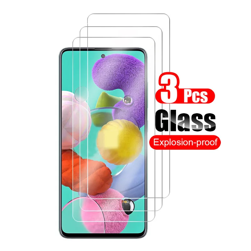 

3Pcs For Samsung Galaxy A51 Tempered Glass Screen Protector HD On For Galaxy A51 SM-A515F A515 Film 9H Anti-Scratch Glass Saver