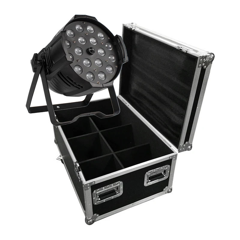 6 шт. Led Zoom Par Светильник 18x12 Вт 4в1 с F светильник чехол RGBWA UV 6в1 18x18 10-60 градусов DJ DMX