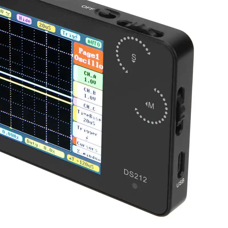 

ociloscopio digital oscilloscope Oscilloscope Digital Handheld for Measuring Signal Frequency Period Duty Cycle DS212 logic