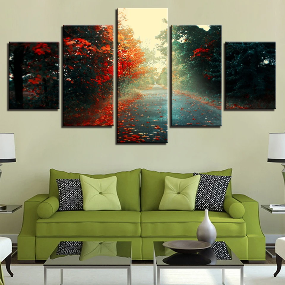 Пейзаж небо облако звезда горная река воздушный шар 5 шт. настенные картины для