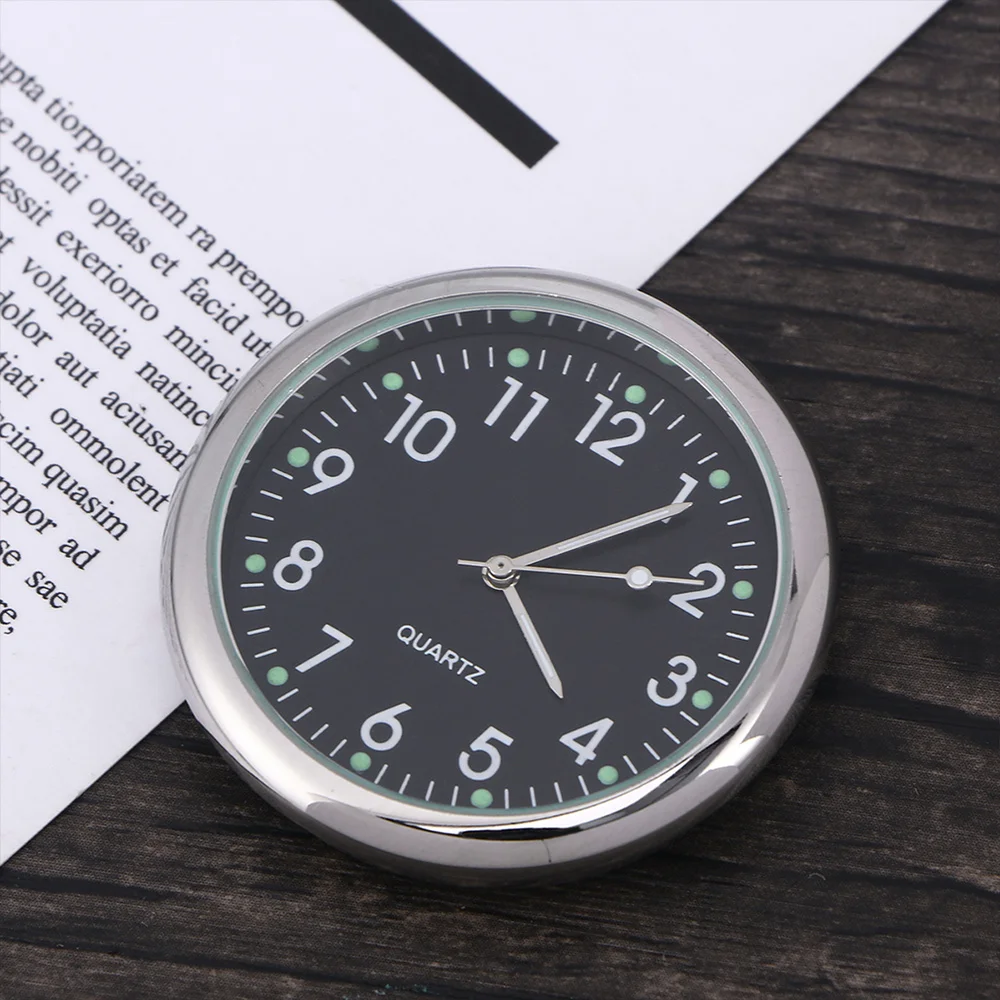 2 шт приборной панели автомобиля часы самоклеющиеся универсальные Серебристые