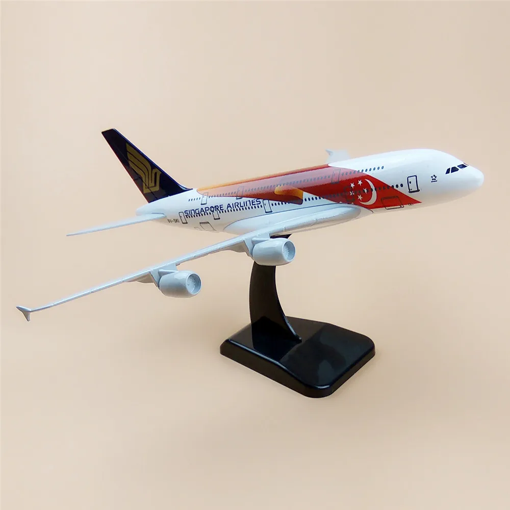 20 см Air Singapore Flag Airlines Airbus 380 A380 Airways модель самолета из металлического сплава с