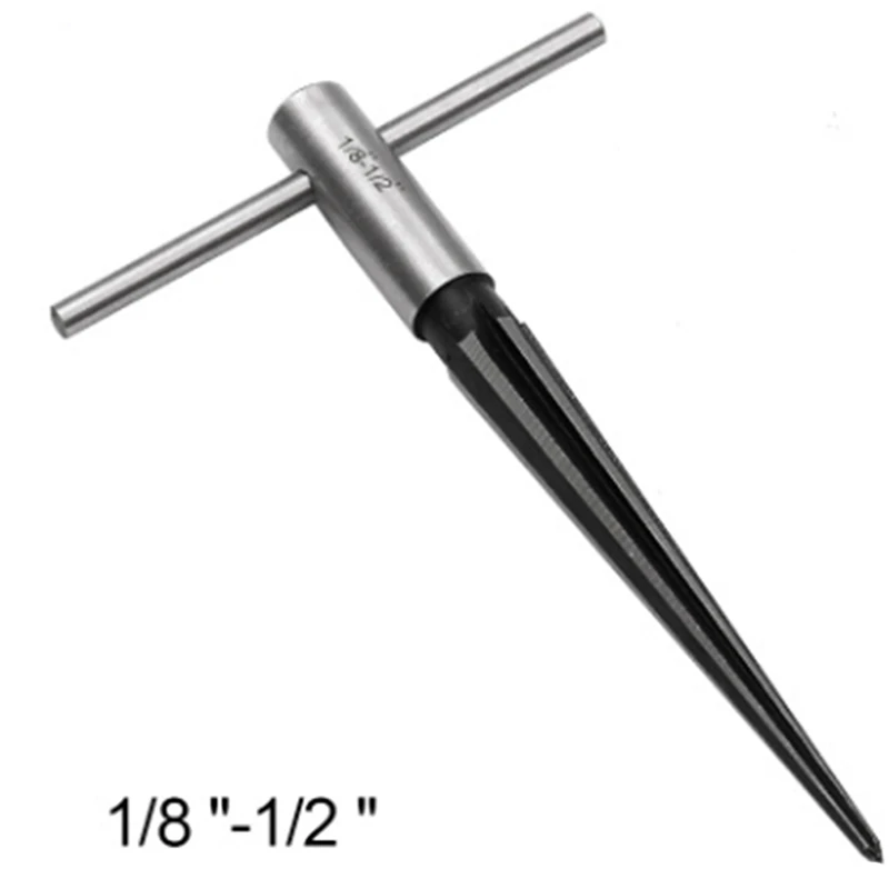 

3-13 мм Мост штифт отверстие ручной развёртки Т-образная ручка коническая 6 рифленая фаска режущий инструмент деревообрабатывающий режущий и...