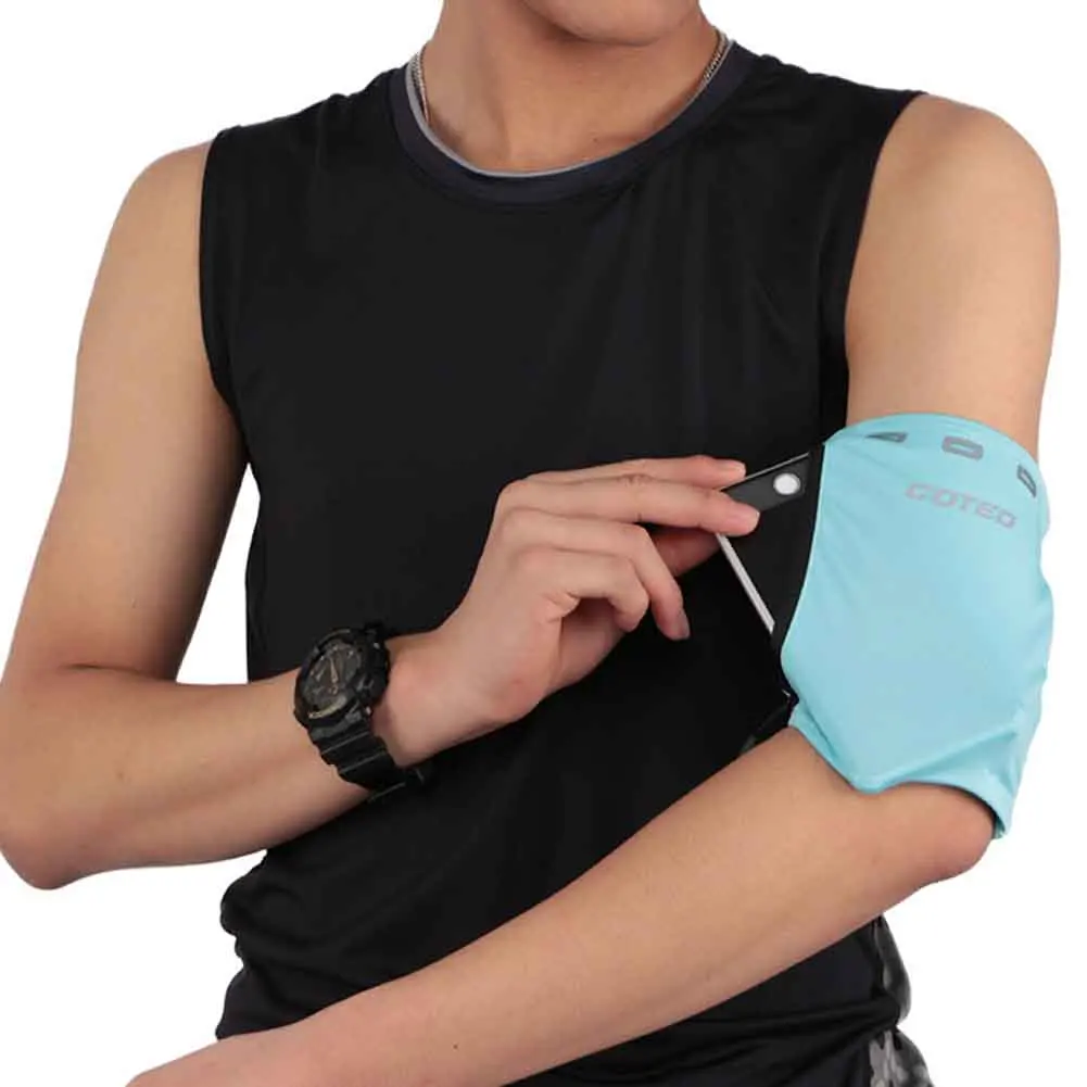 

Large Capacity Arm Bag Gym Mobile Phone Yoga Reflective Design Elastic Workouts Sports Armband Running Zipper Universal Fit