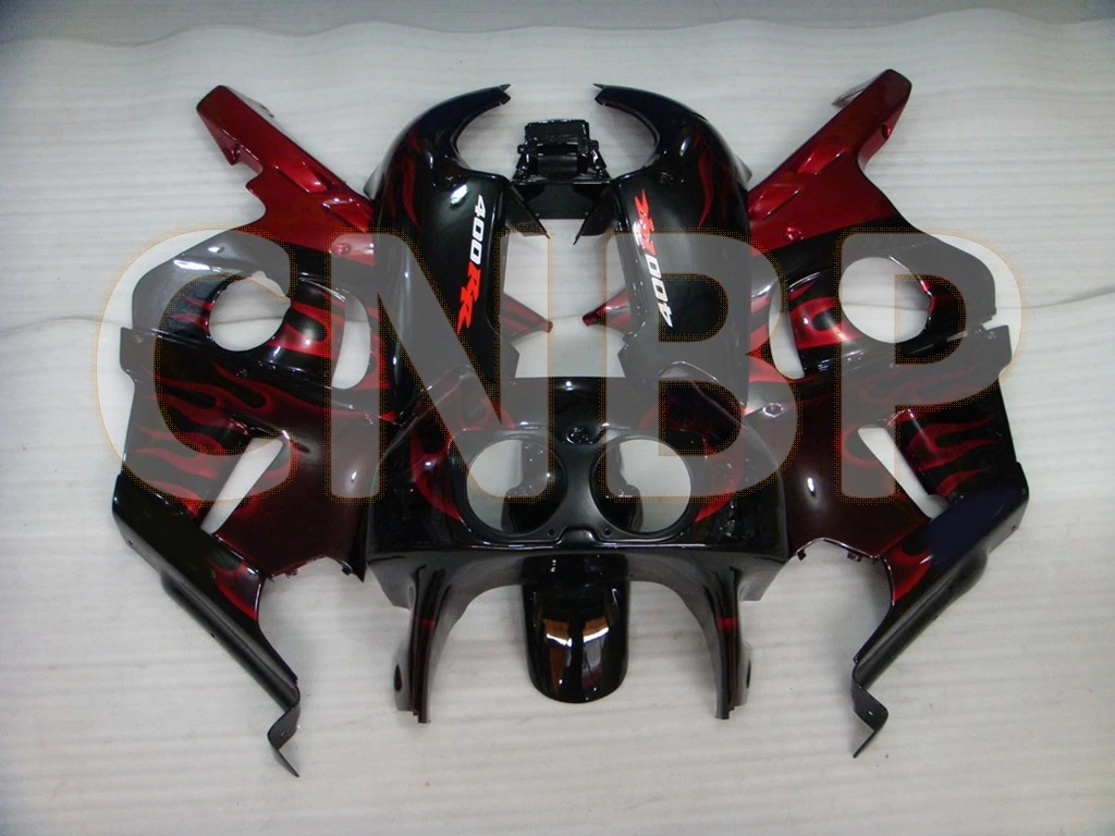 CBR400 RR 1990 - 1999 NC29 Full Body Kits CBR400RR 94 95 Black Red Flame Motorcycle Fairing 98 99 | Автомобили и мотоциклы