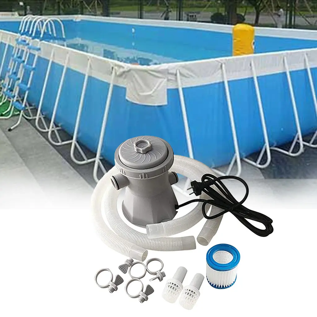 

600 Gallons Above Ground Swimming Pool Cartridge Filter Pump Kit -EU, Easy to Maintain