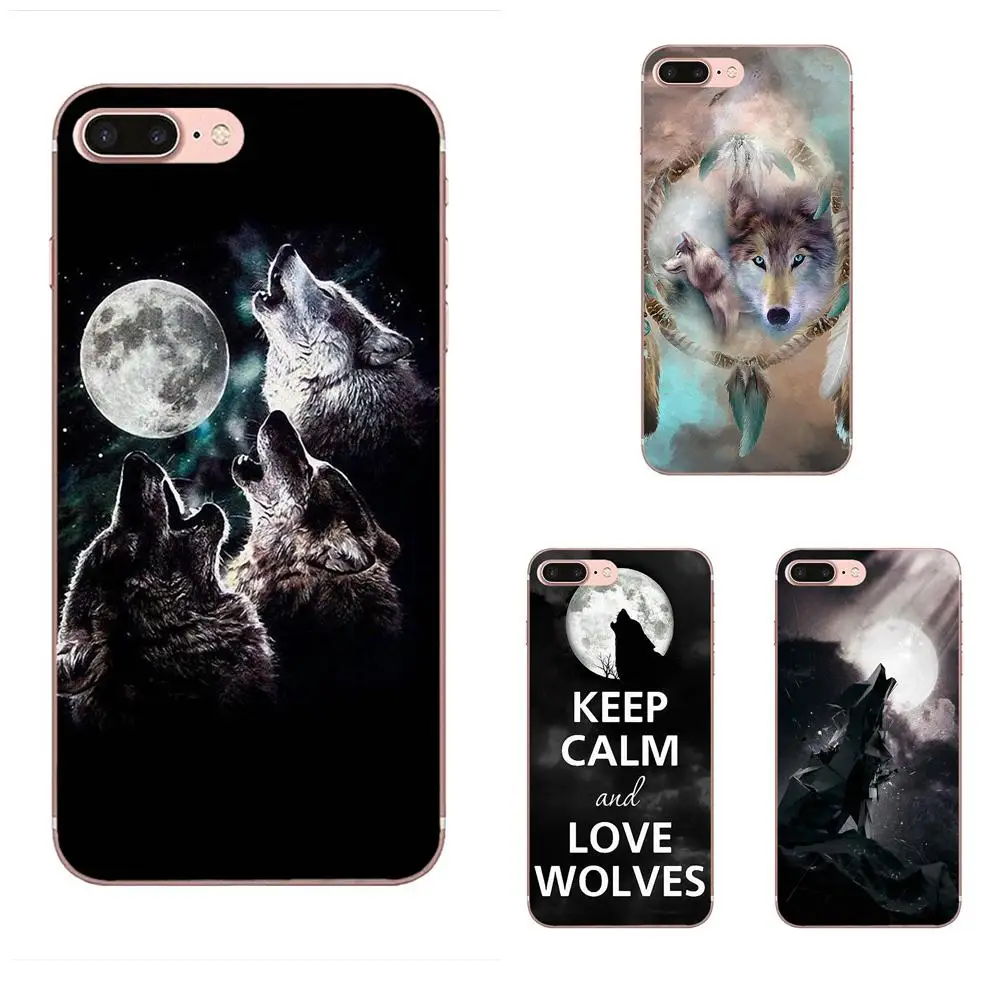 Мягкие чехлы для сотовых телефонов премиум класса с волком под луной Sony Xperia Z Z1 Z2 Z3