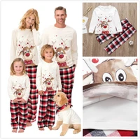 womens pajamas set cute deer printing long sleeve adult kid baby matching clothes 2021 christmas family casul sleepwear new