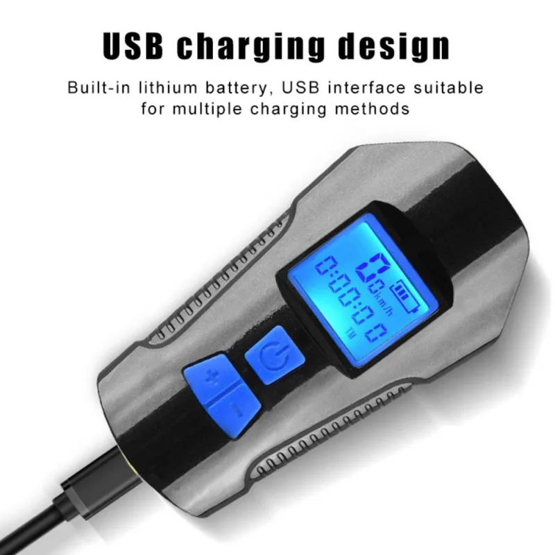 Налобный фонарь для велосипеда с USB-зарядкой и таблицей кодов динамика | Спорт
