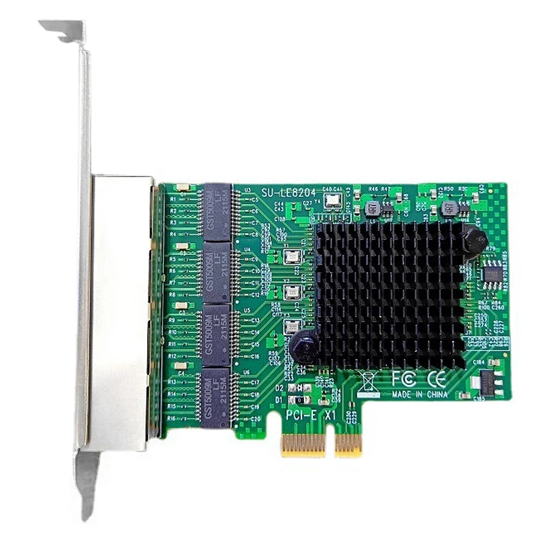 

Gigabit Ethernet Network Card RTL8111G Pci-E X1 Interface Four-Port Gigabit Server Convergence Soft Routing RJ-45