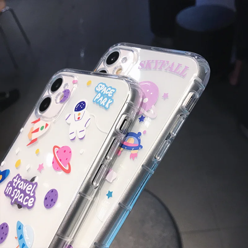 Прозрачный чехол-накладка для iPhone 11 Pro Max XR XS X 7 8 Plus SE 2020 | Мобильные телефоны и