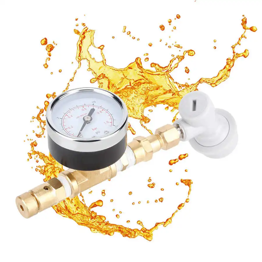 Латунный понижающий давление воды шаровой клапан 0-15 psi (0-1 бар) регулятор