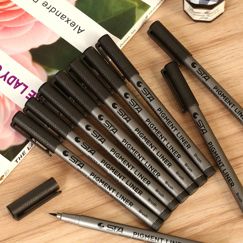 

1pcs Learning Stationery Chinese Japanese Calligraphy Soft Brush Gel Pen Multifunction Pen School Office Supplies