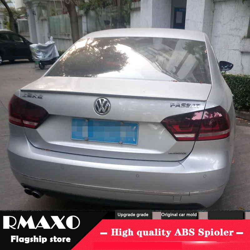 

Спойлер для Volkswagen Passat 2007-2013 Volkswagen Passat высокое качество ABS Материал автомобильное заднее крыло грунтовка цвет задний спойлер