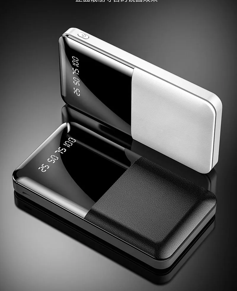 Портативный внешний мини аккумулятор 10000 мАч а быстрая зарядка двойной выход с 2