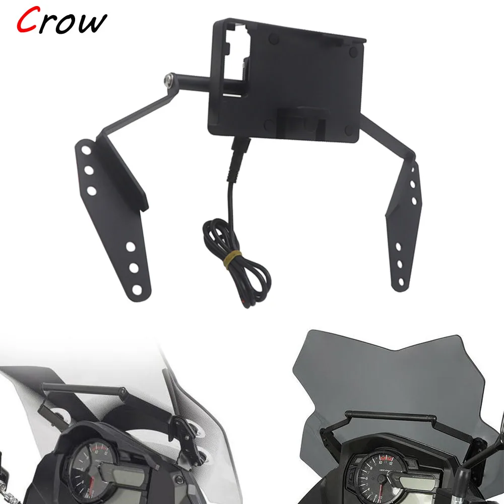 

Mobile Phone USB Navigation Bracket Motorcycle USB Charging Mount For Suzuki DL 650 V-Strom vstrom 650XT 2017 2018 2019