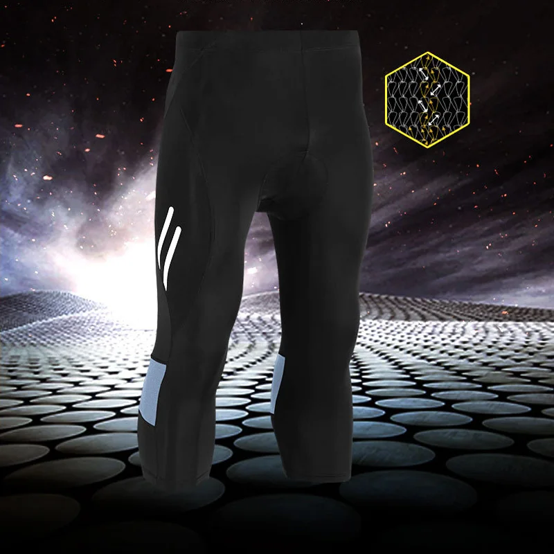 2019 мужские спортивные штаны длиной до икры эластичные велосипедные колготки с
