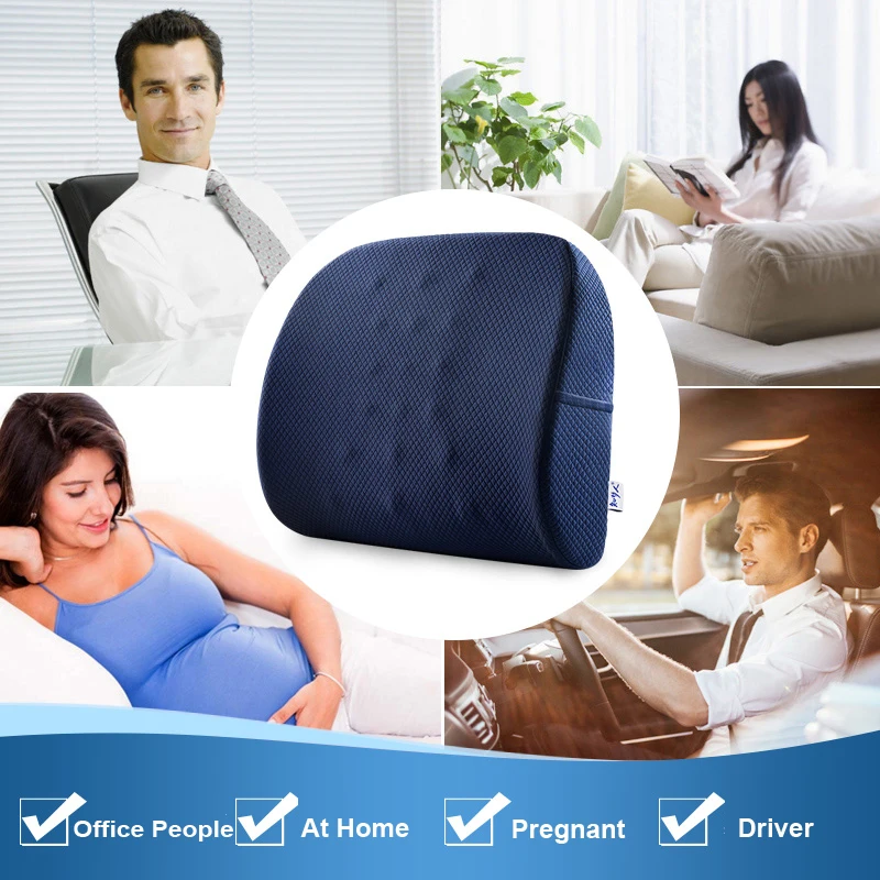 PurenLatex Memory Foam поясная подушка поясничная Подушка позвоночник ортопедическое автомобильное сиденье офисный диван стул ЗАДНИЕ подушки позвоночник защита