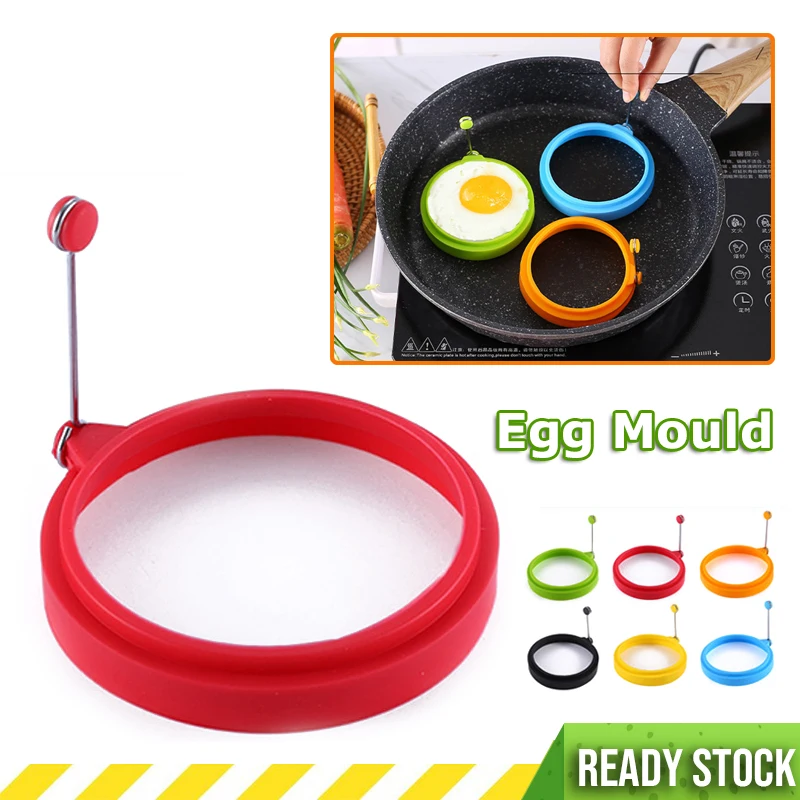 

1Pcs Silicone Omelette Mold Round Shaper Fried Egg Pancake Ring Poached Eggs Mould for Cooking Breakfast Frying Pan Oven