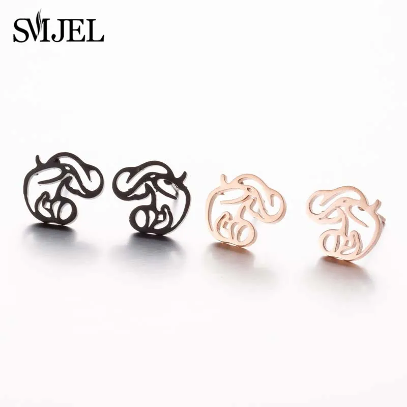 SMJEL Hollow Mum Mommy Breastfeeding Holding Baby Pendant Earrings Chain Mother's Day Family Charm Jewelry Fashion Gifts for Mom images - 6