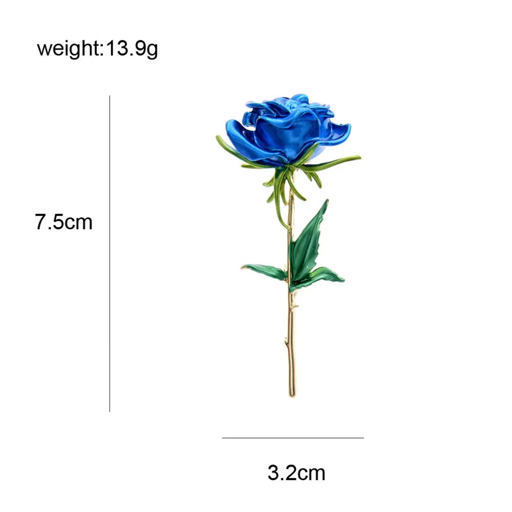 

Enamel Rose Flower Brooches For Women Lady Fashion Luxury Flower Pin Spring Summer Design 4 Colors Available Gift