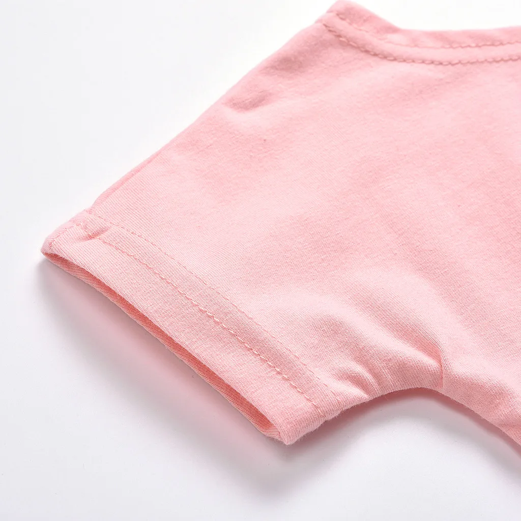 

children's clothing kids clothes girls Solid short Sleeve clothing Set Tops+Pants Outfits kid summer suit clothes for girl ZM