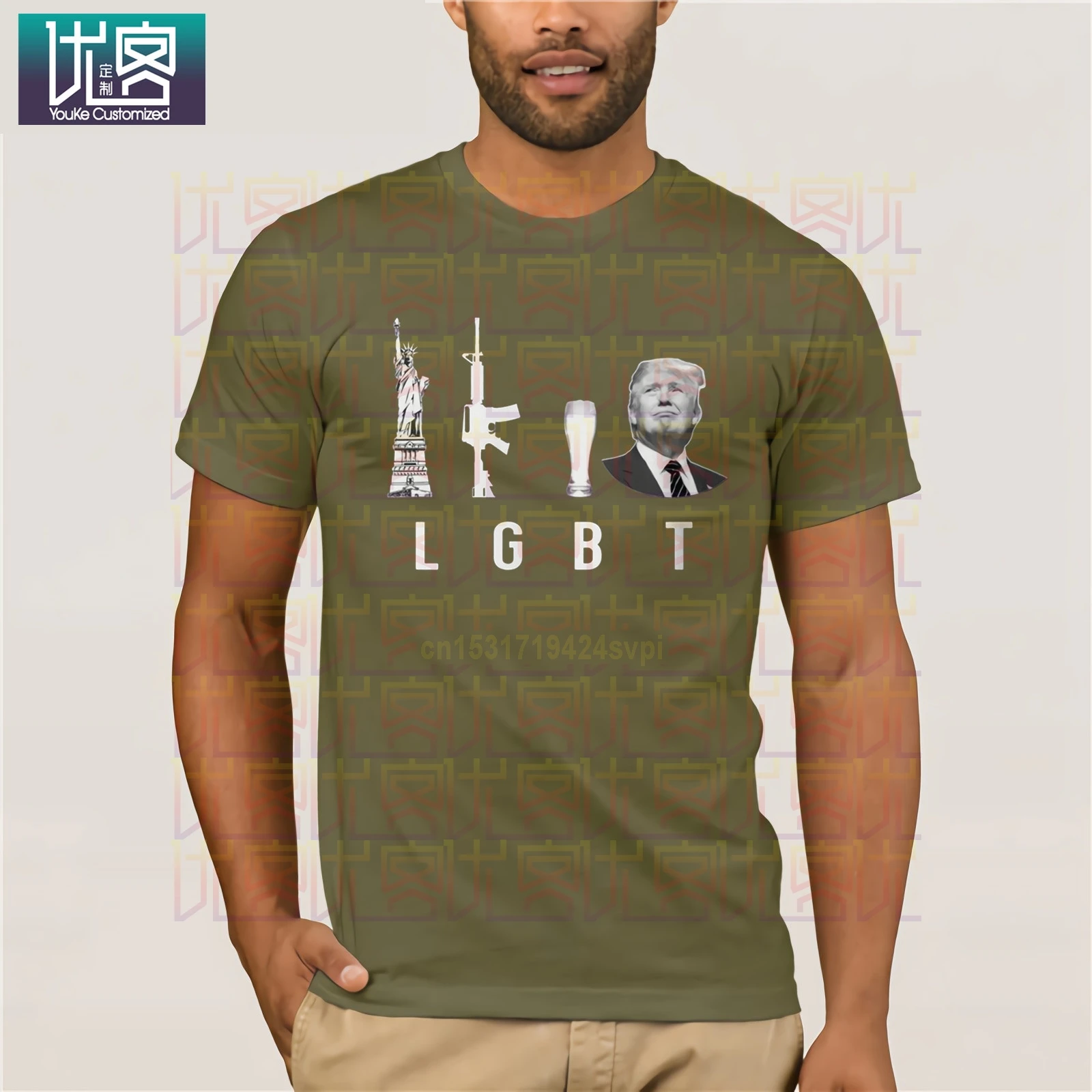 

Liberty Gun Beer Funny America LGBT Tshirt Black New Men's T-Shirt Size S to 4XL Amazing short sleeves unique